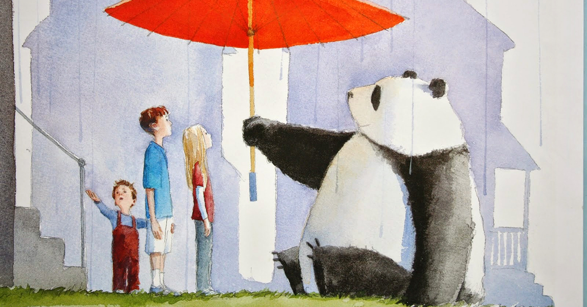 Un panda que te ayuda a meditar, en el libro zen de Jon J Muth